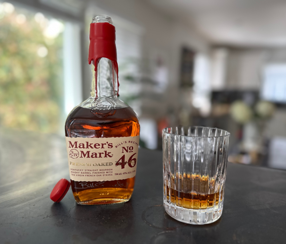 I tested Maker's Mark 46 by sipping it neat, but you can enjoy the bourbon in a cocktail or with a chunk of ice—really, however you'd like.<p>Brad Japhe</p>