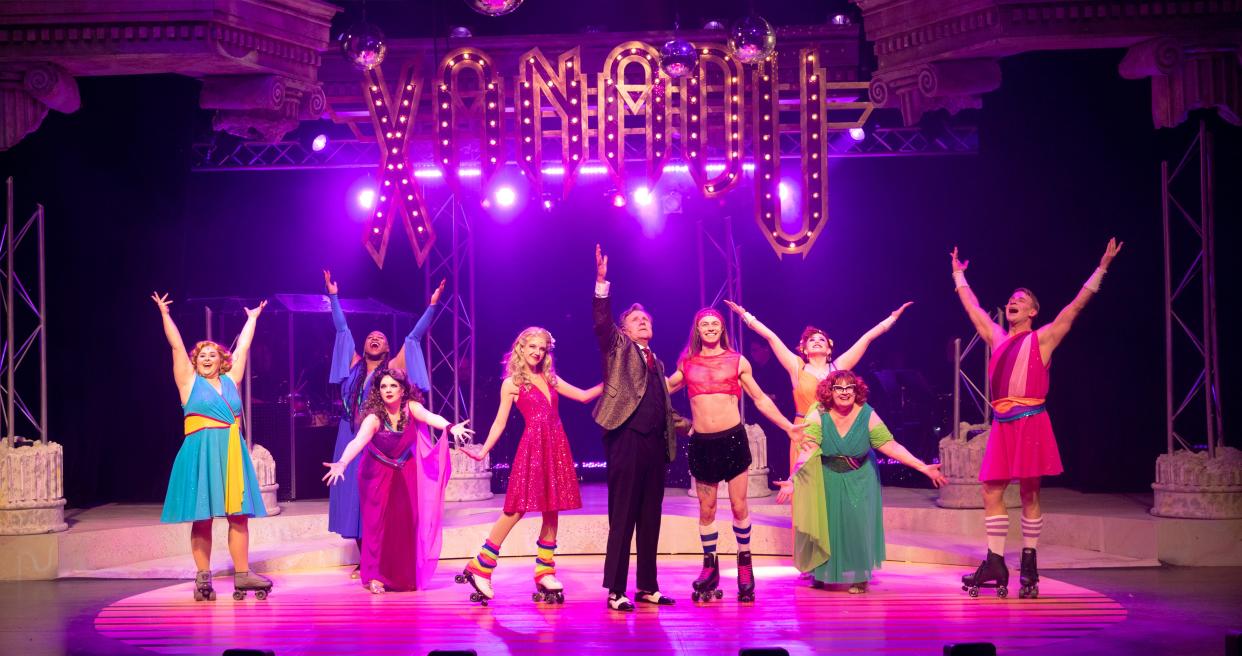 Cast members perform "Xanadu" at Skylight Music Theatre.