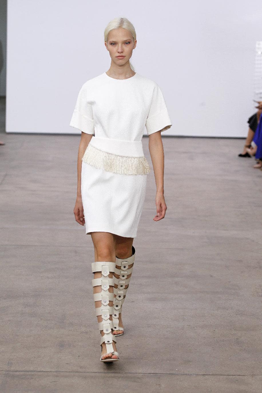 In this photo provided by Derek Lam, the Derek Lam Spring 2014 collection is modeled during Fashion Week, Sunday, Sept. 8, 2013, in New York. (AP Photo/Derek Lam, Dan & Corina Lecca)