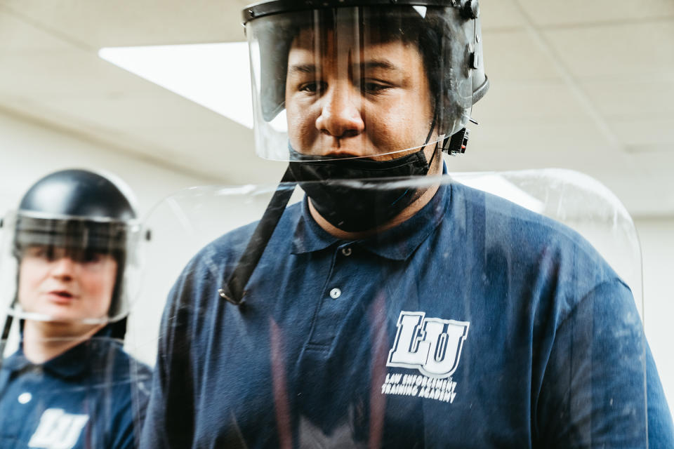 Tyrese Davis is a member of the inaugural class at the Lincoln University academy, the first police training facility at an HBCU<span class="copyright">Joe Martinez for TIME</span>