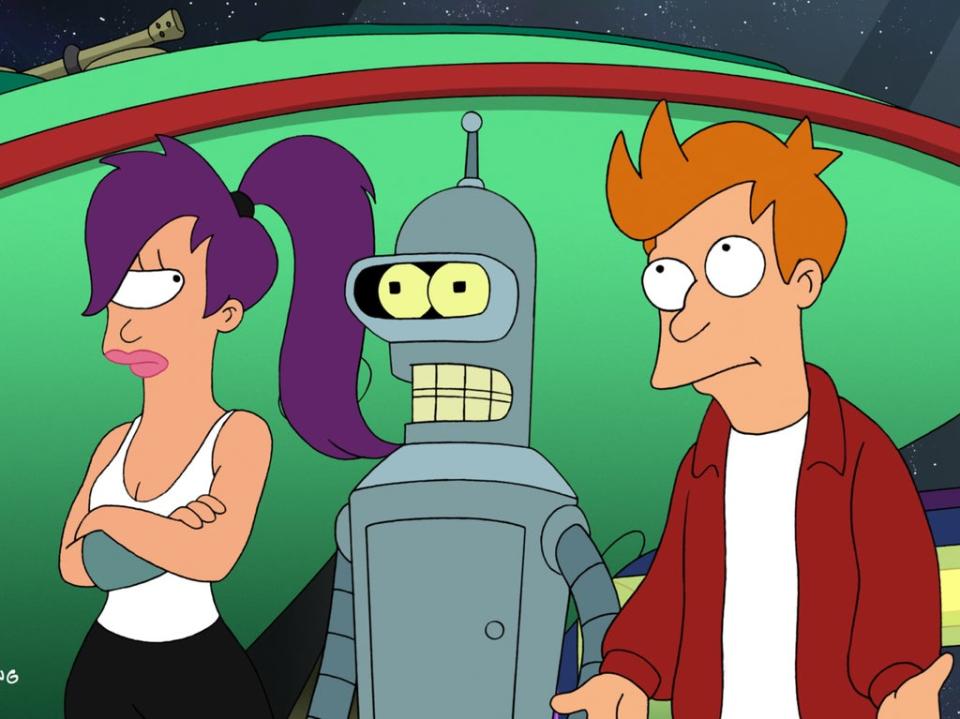 Leela, Bender and Fry in ‘Futurama' (Fox)