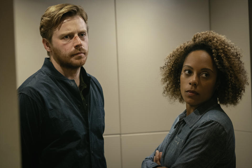Jack Lowden and Rosalind Eleazar in 'Slow Horses.' 