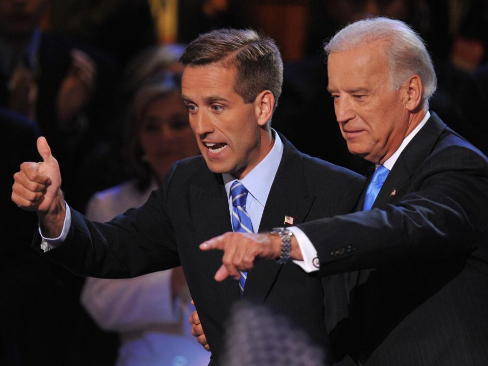 Joe Biden and his son, Beau, in 2008.