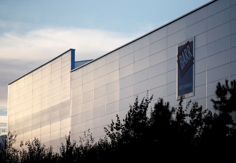 A Barr warehouse is pictured at Magna Park in Milton Keynes