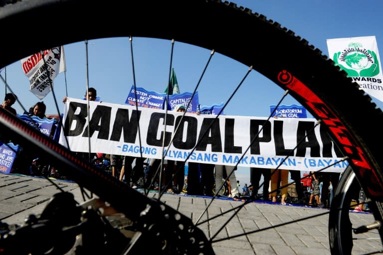 Environmentalists take part in a bicycle ride to show solidarity for the global movement for climate justice, in Manila, in December 2015