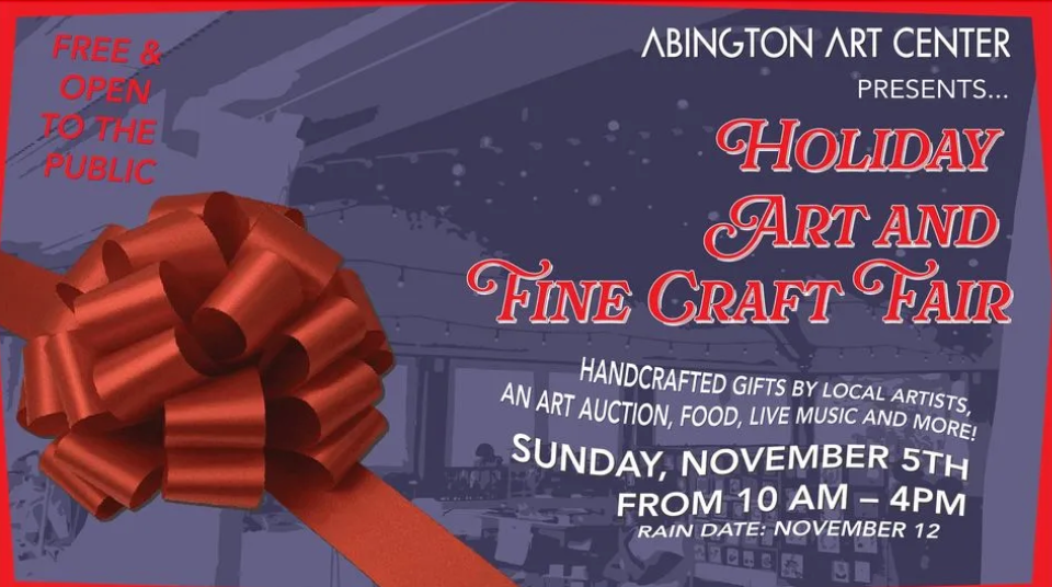 The Abington Art Center invites you to its annual Holiday Art & Fine Craft Fair, a vibrant outdoor event set against the backdrop of its expansive lawn