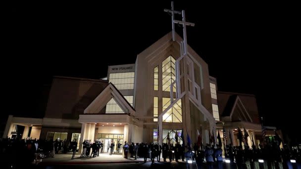 PHOTO: Pallbearers carry the casket containing the body of the late Rep. Elijah Cummings into the New Psalmist Baptist Church, Oct. 25, 2019, in Baltimore, ahead of his funeral. (Julio Cortez/AP)