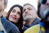 <p>Amal Clooney and George Clooney attend March For Our Lives on March 24, 2018 in Washington, DC. Paul Morigi/Getty Images for March For Our Lives) </p>