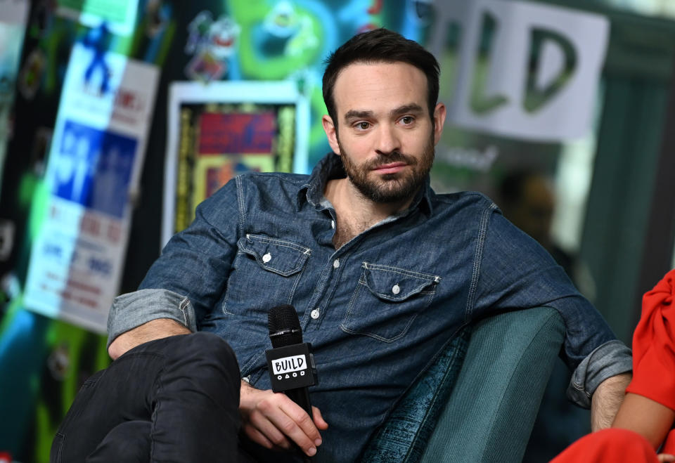 NEW YORK, NEW YORK - NOVEMBER 07: (EXCLUSIVE COVERAGE) Actor Charlie Cox visits Build Series to discuss his Broadway debut at "Betrayal" at Build Studio on November 07, 2019 in New York City. (Photo by Slaven Vlasic/Getty Images)