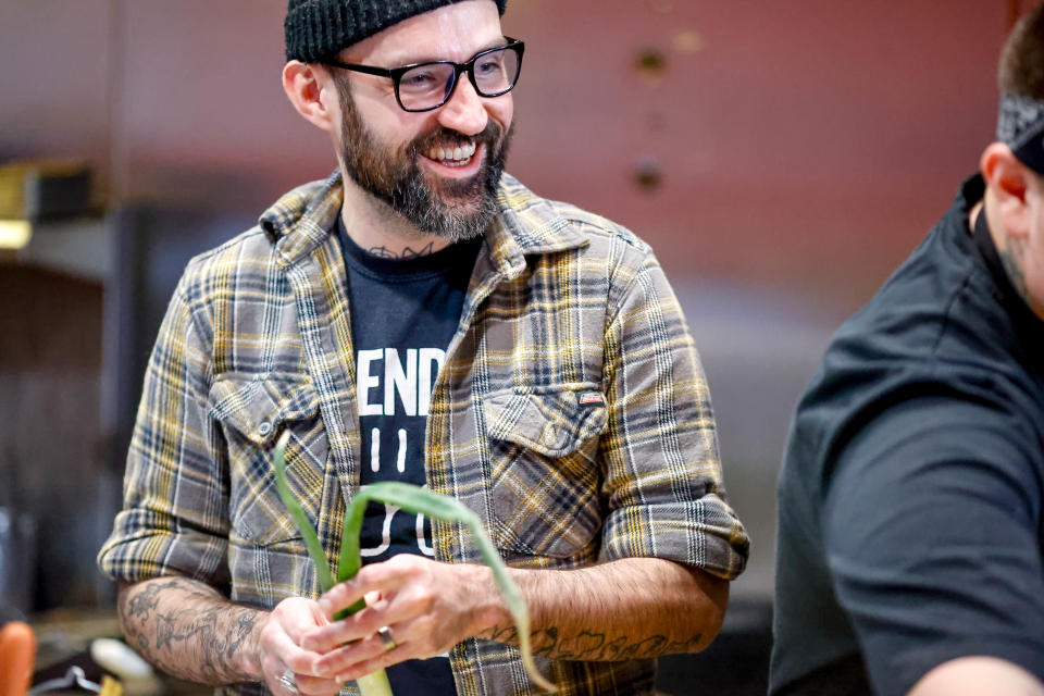 Chef Zach Hutton prepares for a pop-up at GHST in Oklahoma City.