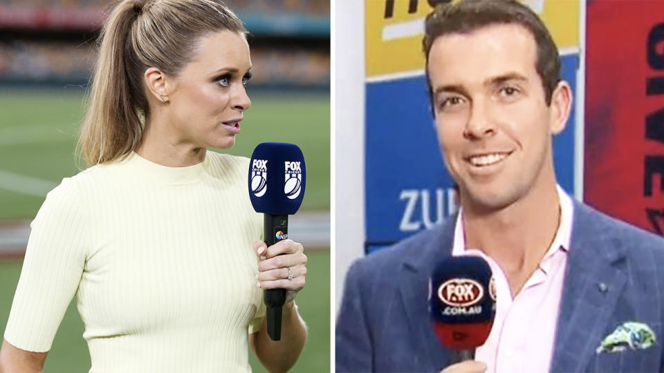 Megan Barnard has spoken out after Tom Morris was sacked. Image: Getty/Fox Footy