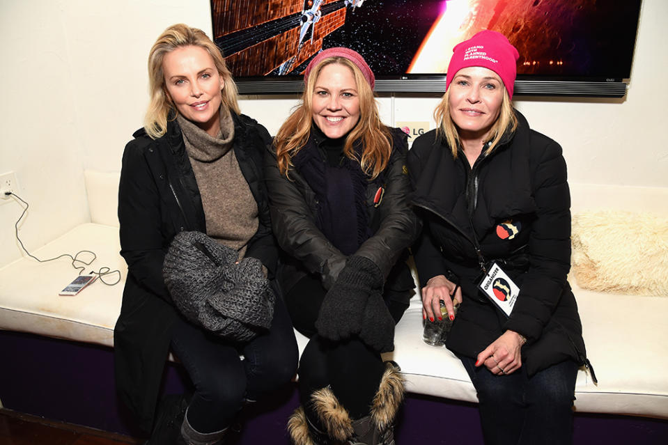 Charlize Theron, Mary McCormack, and Chelsea Handler