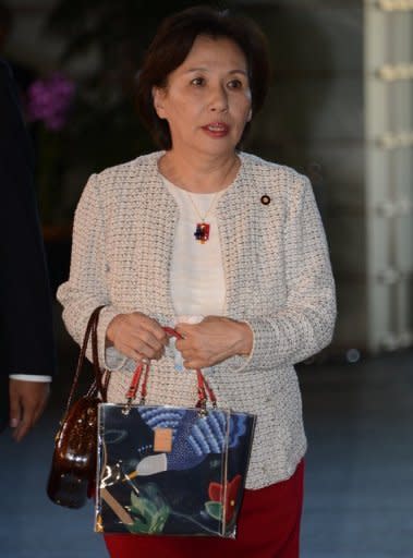 Newly appointed Education, Culture, Sports and Science Minister Makiko Tanaka enters the prime minister's official residence in Tokyo, on October 1. Japanese PM Yoshihiko Noda reshuffled his cabinet, in what commentators said was a bid to refloat his sinking popularity and to signal to Beijing his intention to put a territorial row aside