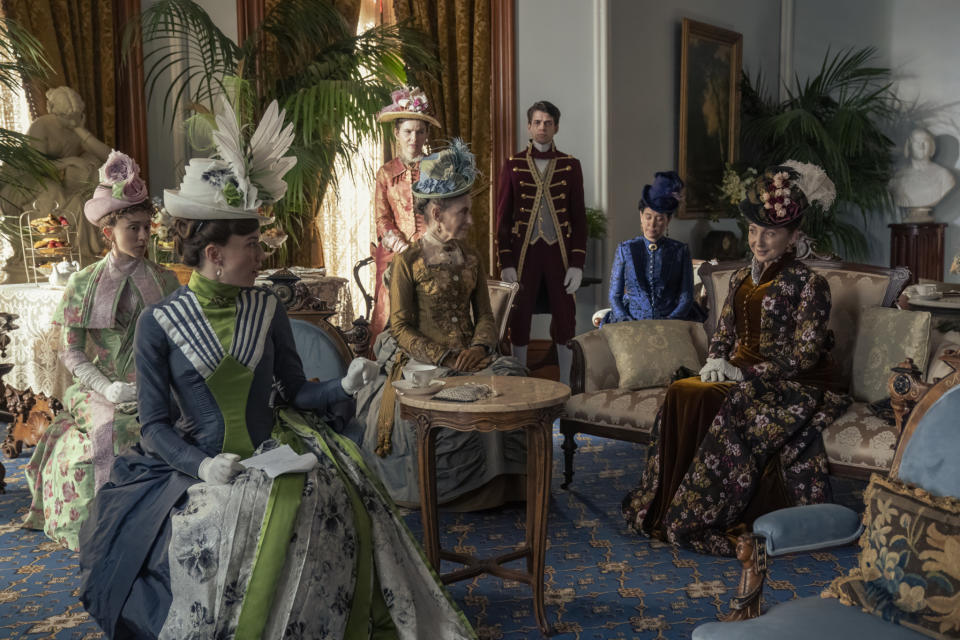 Taissa Farmiga, Carrie Coon, Donna Murphy in The The Gilded Age Season 2 (Barbara Nitke/HBO) 
   