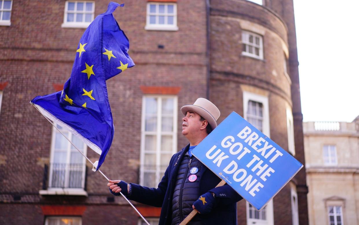 Steve Bray at an earlier protest