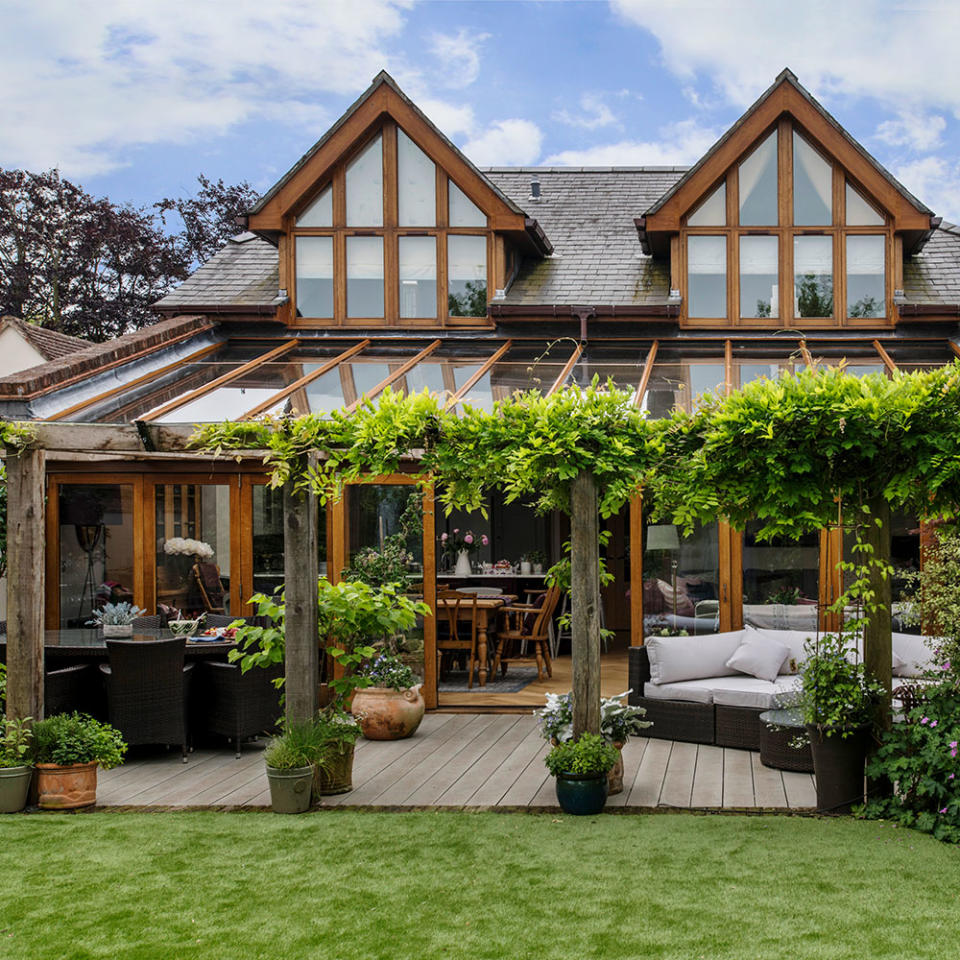 Cover your decking with a glazed pergola