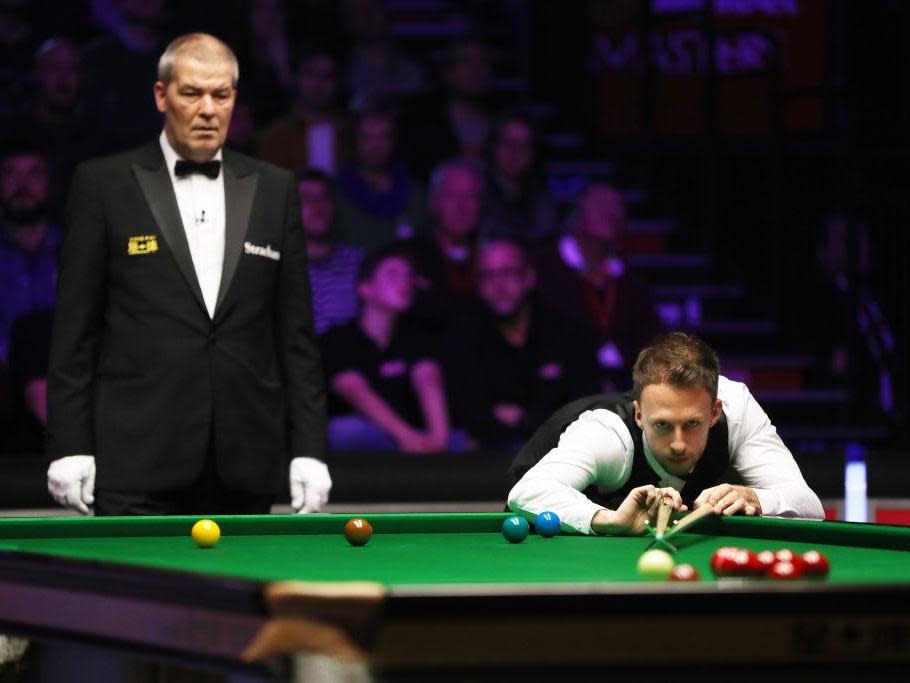 “In my eyes he’s the greatest match player ever to play the game,” Dennis Taylor said on commentary, as John Higgins clawed another semi-final frame from the unsuspecting David Gilbert. “That’s why John Higgins will always be in my top four players of all time.” It seemed like a contradictory statement: isn’t all top snooker match play? How can Higgins be a better match player than more prolific world champions like Steve Davis, or Stephen Hendry, or Ronnie O’Sullivan?But over several gruelling hours on Saturday night, Higgins demonstrated exactly what Taylor meant.The 43-year-old Scot had trailed the relatively inexperienced Gilbert 8-3, 10-6 and then 14-11, and was playing dreadfully in parts, barely able to control the cue ball and missing straightforward pots. It was symptomatic of a terrible season in which he had failed to win a single event and had considered retirement as his motivation slumped. But the Crucible requires something all together separate from good break-building and a solid safety game. It demands more than an eye for a long pot. Clive Everton famously dubbed the World Championship “a marathon of the mind”, and you knew exactly what he meant: players spend two weeks in a windowless room in Yorkshire dressed like a Covent Garden magician, bright lights glaring down, hundreds of gawpers a few feet away while someone in white gloves watches their every move, counting, counting, counting. It is enough to drive anyone to distraction; it is why only the most unwaveringly sane snooker players ever fulfil their talent, and why pure genius can implode in the first round.And so Higgins’ endurance kicked in. Gradually he began reeling in his opponent, like he’s done so many times before. He was unfazed by a frame which was re-racked – twice – before winning it with a break of 96. He held his nerve in a mammoth 40-minute frame, then plotted his way to a 139-clearance to force a decider. And when he was offered the chance when Gilbert missed a black, Higgins clinched his place in the final with a match-winning 55. That infallible nerve is priceless in the Crucible goldfish bowl, and it will count for an awful lot against the raw talent of Judd Trump over the next two days. It would be lazy to lump Trump in as a kind of maverick underachiever: he has matured from the young man who took on every pot deemed possible by the laws of physics, and some that weren’t. His game is more rounded now, with an appreciation for strategy and safety, for controlling the invisible ebbs and flows of a match, for dictating the decisive moments within each frame. He eased past Gary Wilson in his semi-final and will start the final as a slight favourite.Yet Trump will rightly be wary. He will not need to have watched Higgins this week to know how gritty the Scot will be. Trump’s only Crucible final came in 2011, against Higgins: he was 10-7 up overnight before the Scot clawed back that advantage on bank holiday Monday and won his fourth and most recent world title. This will be Higgins’ eighth final; he has been runner-up the past two years in attritional encounters with Mark Selby and Mark Williams and will be desperate not to add a third to that run.If the World Championship is a marathon of the mind, the these are surely the hardest miles to run. Trump must outlast a long-distance master to be the last man standing at the Crucible.