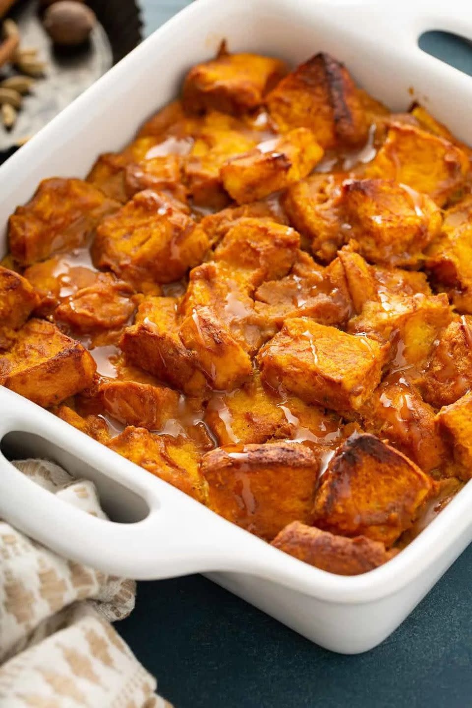 <p>Whether you use an artisan loaf, brioche, or challah, this custardy pumpkin bread pudding is one of the best ways to use up leftover bread. </p><p><strong>Get the recipe at <a href="https://www.mybakingaddiction.com/pumpkin-bread-pudding/" rel="nofollow noopener" target="_blank" data-ylk="slk:My Baking Addiction;elm:context_link;itc:0;sec:content-canvas" class="link ">My Baking Addiction</a>.</strong></p><p><strong><a class="link " href="https://go.redirectingat.com?id=74968X1596630&url=https%3A%2F%2Fwww.walmart.com%2Fsearch%2F%3Fquery%3Dpioneer%2Bwoman%2Bbaking%2Bdishes&sref=https%3A%2F%2Fwww.thepioneerwoman.com%2Ffood-cooking%2Fmeals-menus%2Fg33565118%2Fpumpkin-dessert-recipes%2F" rel="nofollow noopener" target="_blank" data-ylk="slk:SHOP BAKING DISHES;elm:context_link;itc:0;sec:content-canvas">SHOP BAKING DISHES</a><br></strong></p>