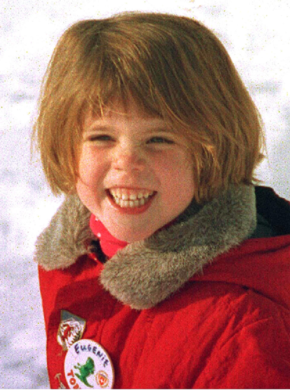 File photo dated 31/12/94 of Princess Eugenie, younger daughter of the Duchess of York, holding a balloon on the ski slopes of Klosters. The youngest daughter of the Duke of York and Sarah, Duchess of York, is turning 30 on Monday.