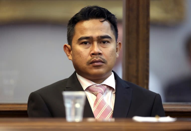 Former Malaysian diplomat Mohammed Rizalman bin Ismail sits in the dock as he pleads guilty in Wellington on November 30, 2015, to the indecent assault of a New Zealand woman