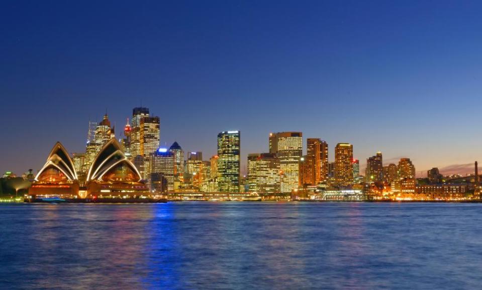 Opera House and Sydney skyline, Sydney, New South Wales, Australia