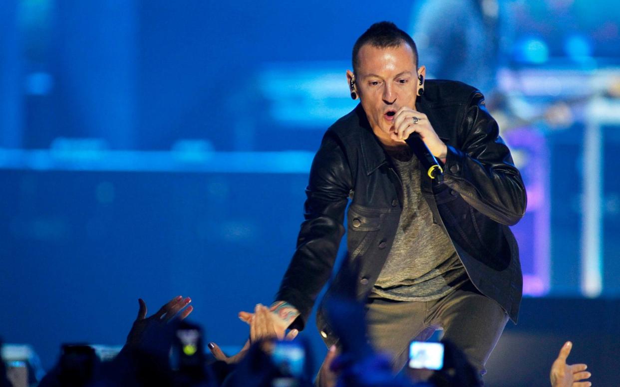 Chester Bennington of Linkin Park performs in 2012  - REUTERS