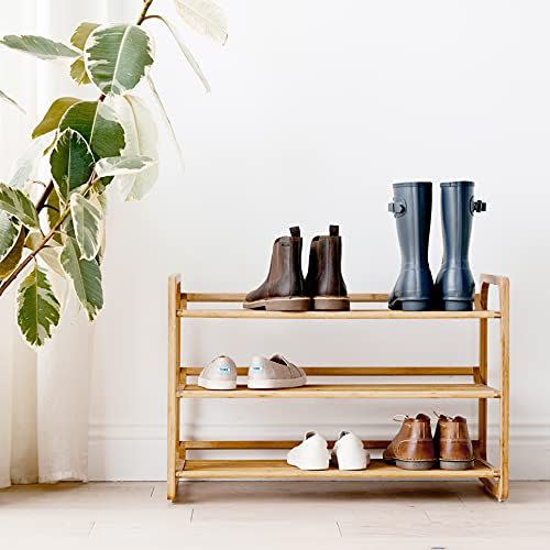 Honey-Can-Do Bamboo 3-Tier Shoe Shelf