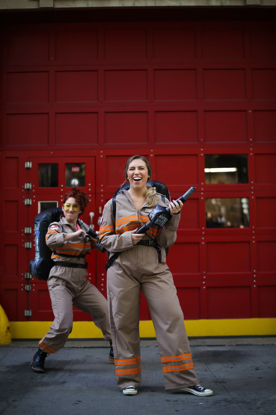 <p>Show your neighborhood that you and your best friend really aren't afraid of no ghost by throwing on a khaki jumpsuit and backpack-turned-proton pack. </p><p><a class="link " href="https://www.amazon.com/Rubies-Costume-Ghostbusters-Inflatable-Backpack/dp/B01CIOHKRQ?tag=syn-yahoo-20&ascsubtag=%5Bartid%7C10055.g.21969310%5Bsrc%7Cyahoo-us" rel="nofollow noopener" target="_blank" data-ylk="slk:SHOP PROTON PACK;elm:context_link;itc:0;sec:content-canvas">SHOP PROTON PACK</a> </p><p><em><a href="http://livingaftermidnite.com/2019/10/group-halloween-costumes-that-will-win-you-best-dressed.html" rel="nofollow noopener" target="_blank" data-ylk="slk:Get the Ghostbusters tutorial at Living After Midnite »;elm:context_link;itc:0;sec:content-canvas" class="link ">Get the Ghostbusters tutorial at Living After Midnite »</a><br></em></p>