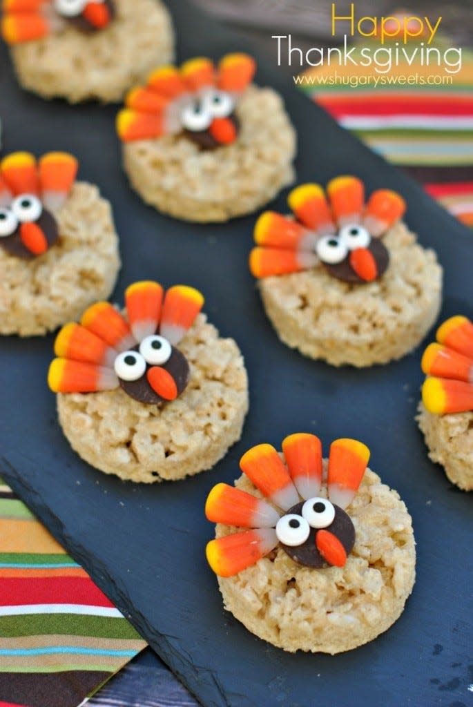 Turkey Rice Krispie treats from Shugary Sweets