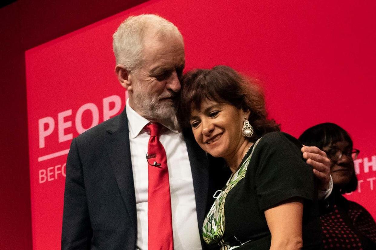 Jeremy Corbyn with his wife Laura at this year's Labour Party conference: Christopher Pledger /eyevine