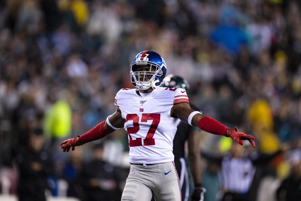 All robbery charges against former Giants CB DeAndre Baker have been dropped after an alleged extortion scheme came to light. (Photo by Brett Carlsen/Getty Images)