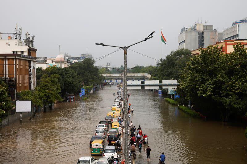 Aftermath of monsoon rains in New Delhi