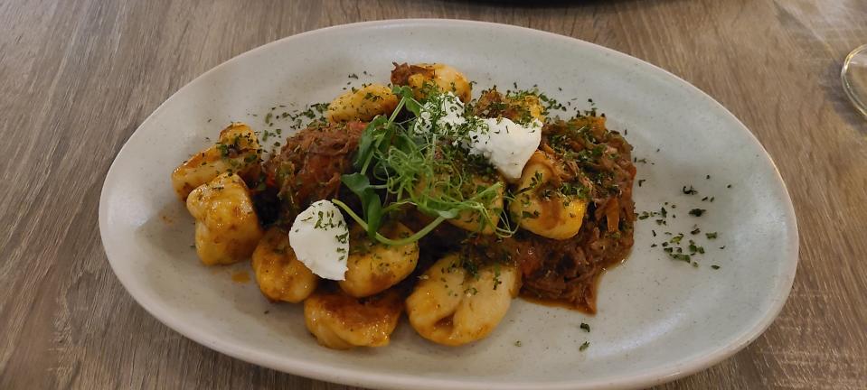 Argentina meets Cuba fusing gnocchi with ropa vieja, $21.