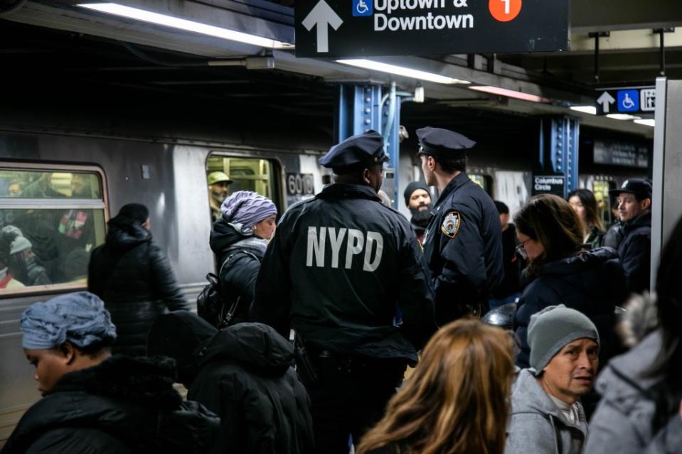 NYPD officials attributed the March transit crime decline to the 1,000 additional officers that have flooded the system daily since February. Michael Nagle