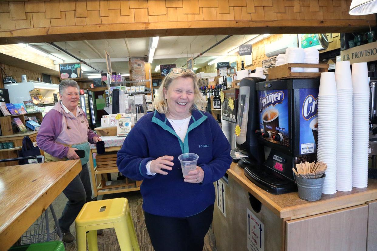 Bonnie Clement, left, and Helen Thorgalsen walk through their country store, H.B. Provisions which they recently sold after owning and running it for 22 years.