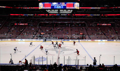 Dec 4, 2014; Sunrise, FL, USA; An overall view of BB&T center during the first period of a game between the Florida Panthers and Buffalo Sabres. The Panthers won 3-2. (Robert Mayer-USA TODAY Sports)