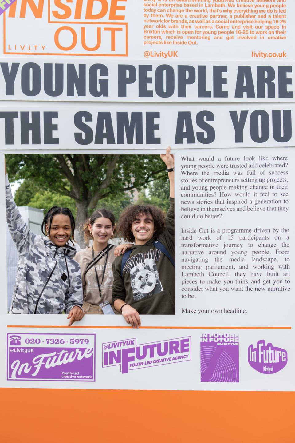 This newspaper was a project that young people working with Livity came up with so they could have an opportunity to create their own headlines. (Livity)