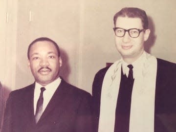 Rabbi Israel Dresner, right, with Dr. Martin Luther King Jr.