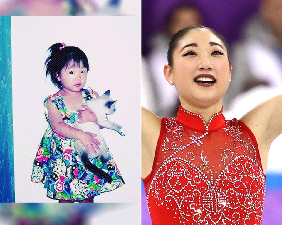 <p><strong>THEN:</strong> Sweet Mirai Nagasu hugs a friend.<br><strong>NOW:</strong> She’s the first American female skater to land a triple axel at the Olympics.<br> (Photo via Instagram/mirainagasu, Photo by Jamie Squire/Getty Images) </p>