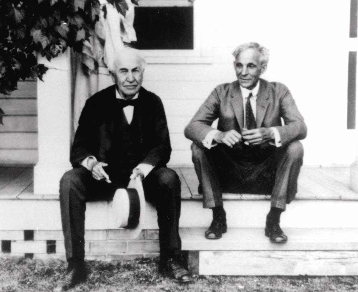 Thomas Alva Edison and Henry Ford at Edison’s Laboratory in Fort Myers, now part of the Edison & Ford Winter Estates. Credit: Edison & Ford Winter Estates