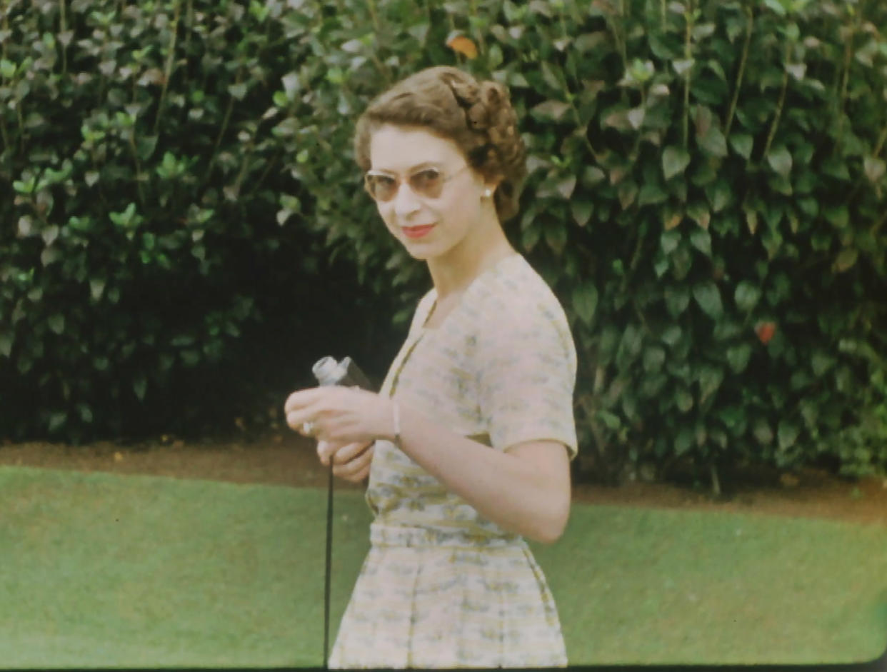 From Factual Fiction

THE QUEEN UNSEEN
Thursday 8th April 2021 on ITV 

Pictured: A young Queen wearing sunglasses and holding a Cine camera on Christmas Day, 1953: In the middle of a gruelling 6 month tour, The Queen and Prince Philip spent Christmas at a private house, as a guest of the Governor General of New Zealand, Sir Willoughby Norrie

The Queen is the most famous woman in the world, yet as she reaches her 95th birthday she remains an enigma. In this unique film, we lift the mask of royalty to reveal the remarkable woman behind the throne. To learn more about the hidden private Elizabeth Windsor, who has sacrificed so much for crown and duty and discover how she has coped with increasing public demands to reveal every aspect of her private self.
 
Using unseen home movies, intimate informal archive and recently digitised â€˜lostâ€™ material from some of the 116 countries she has visited, weâ€™ll uncover the real Elizabeth Windsor.  In rare off-duty moments weâ€™ll discover The Queen on holiday, as a mother, wife, cook, animal lover, farmer, and expert horsewoman.  This remarkable footage shows her true passions and some of the unlikely, unknown friendships she has forged away from the public eye.

(c) Factual Fiction.

For further information please contact Peter Gray
07831 460 662 peter.gray@itv.com  

This photograph is Â© Factual Fiction and can only be reproduced for editorial purposes directly in connection with the programme. THE QUEEN UNSEEN or ITV. Once made available by the ITV Picture Desk, this photograph can be reproduced once only up until the Transmission date and no reproduction fee will be charged. Any subsequent usage may incur a fee. This photograph must not be syndicated to any other publication or website, or permanently archived, without the express written permission of ITV Picture Desk. Full Terms and conditions are available on the website https://www.itv.com/presscentre/itvpictures/terms





