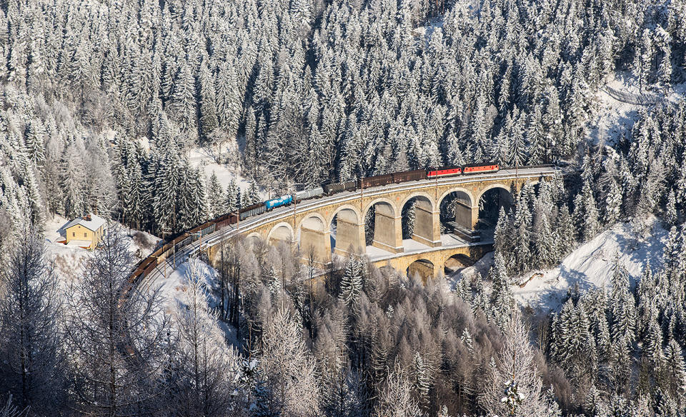 Semmering Railway entre Glognitz et Semmering, Autriche