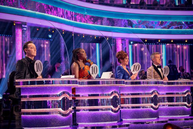 The Strictly Come Dancing judging panel (Photo: Guy Levy/BBC via PA Media)