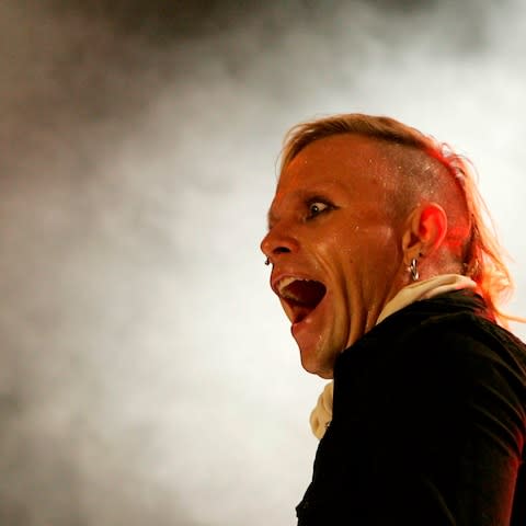 Keith Flint, singer of the British band Prodigy, performs on stage, at the Gurten open air Festival in Bern, Switzerland - Credit: MONIKA FLUECKIGER/KEYSTONE