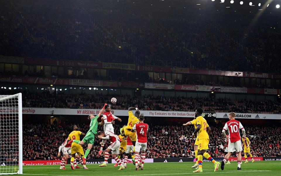 Arsenal were under pressure at the end of the first half, and keeper Ramsdale was called into action - AFP