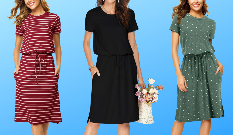 three midi dresses