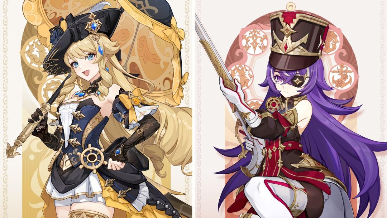 Genshin Impact developer HoYoverse has revealed Navia and Chevreuse as the two new characters coming to the game in version 4.3, which is expected to be released in mid-December. (Photos: HoYoverse)