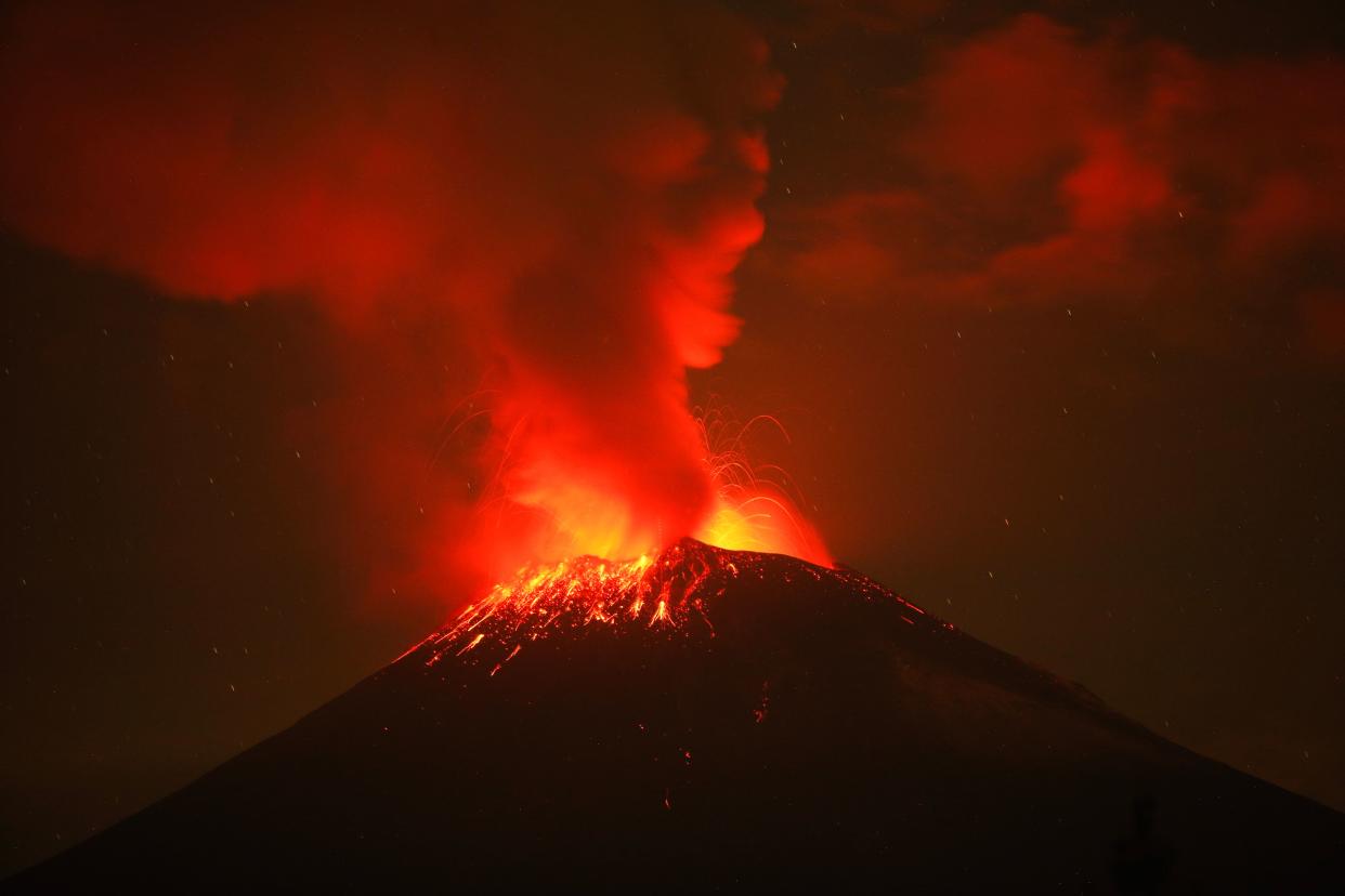 The Popocatépetl volcano 