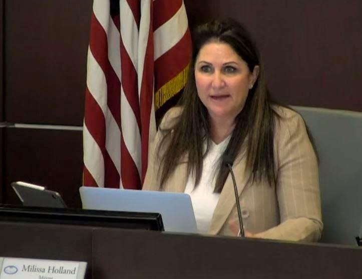 Former Palm Coast Mayor Milissa Holland agreed in 2021 with the Florida Commission on Ethics on a $1,000 fine after admitting to using her city email address to promote her employer. She still hasn't paid the fine because Gov. Ron DeSantis has yet to sign the final order.