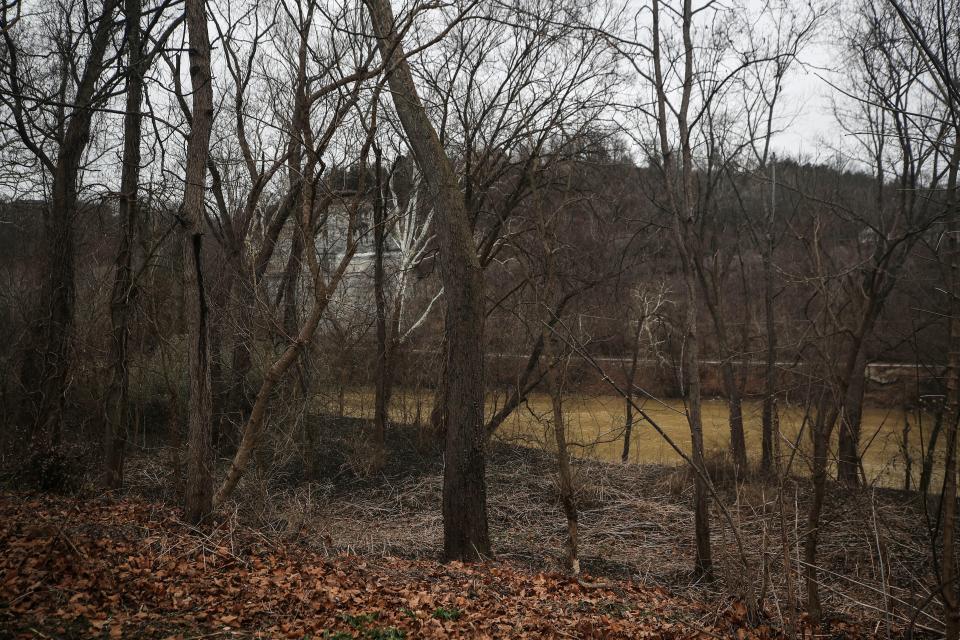 The Kentucky River behind Liberty Hall in Frankfort.